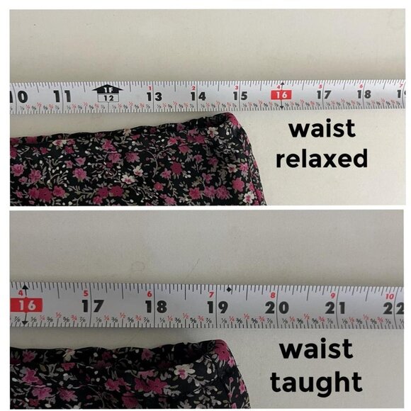 vintage 90s floral preppy girly whimsygoth midi skirt - Picture 5 of 7